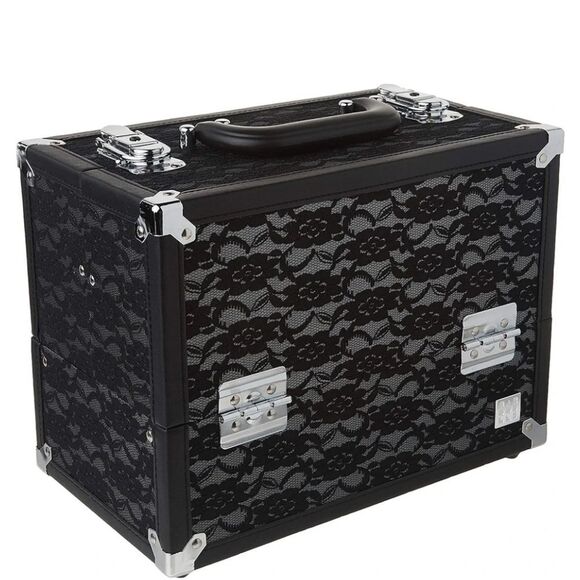 Caboodles Make Me Over Black Lace Traincase - Picture 2 of 14